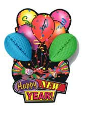 Beistle Party Supplies True Vintage - Happy New Year Art Tissue Hanging Decoration