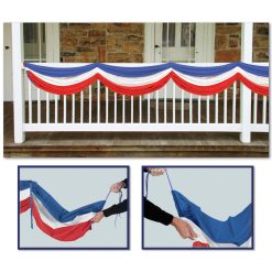 Beistle Decor Patriotic Fabric Bunting