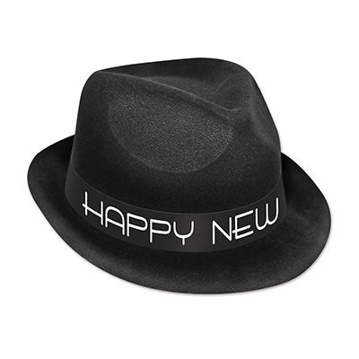 Beistle Chairman Happy New Year Fedora Black Hats And Accessories 1 Beistle Chairman Happy New Year Fedora Black Hats And Accessories