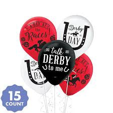 Amscan Derby Day Latex Balloons - 15 Per Pkg Derby Party Supplies