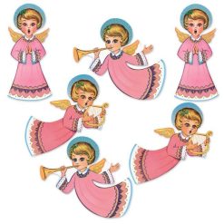 Beistle Vintage Christmas - Angel Cutouts Christmas Decorations