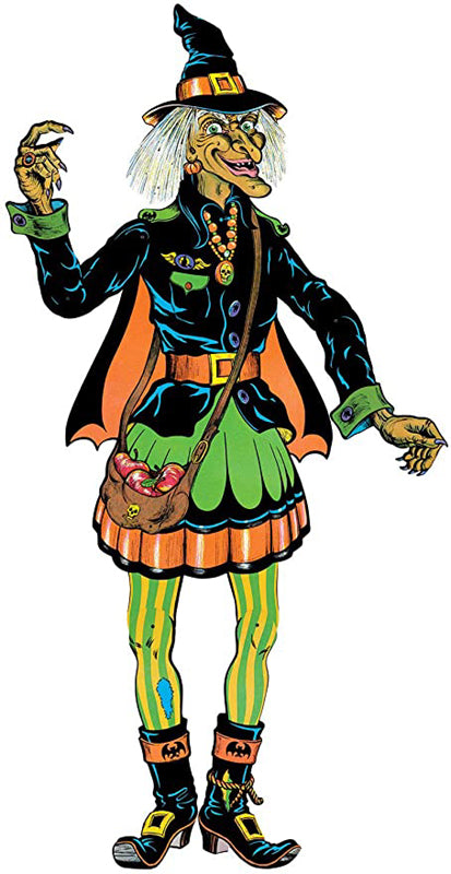 Beistle Vintage Halloween Jointed Witch Cutout - Vintage Beistle 1 Beistle Vintage Halloween Jointed Witch Cutout - Vintage Beistle