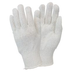 Caufield's Novelties White Knit Santa Gloves