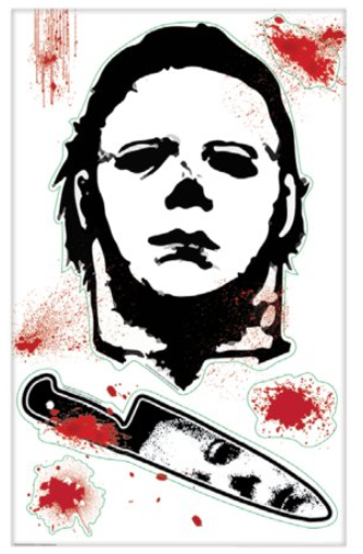Amscan Michael Myers Glass Grabber Clings 1 Amscan Michael Myers Glass Grabber Clings