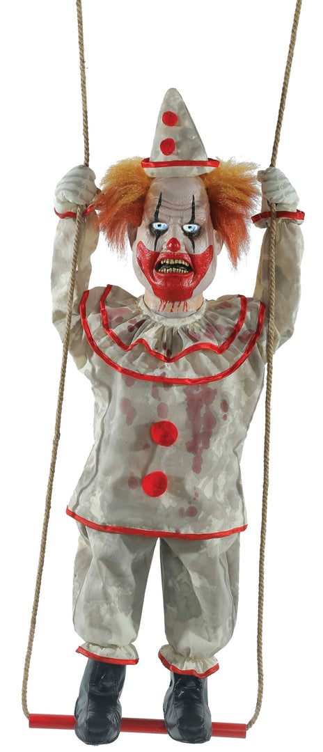 Morris Costumes Animated Swinging Happy Clown Prop 1 Morris Costumes Animated Swinging Happy Clown Prop