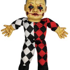 Morris Costumes Indoor Decor Hellequin Harlequin Clown Haunted Doll W/Sound