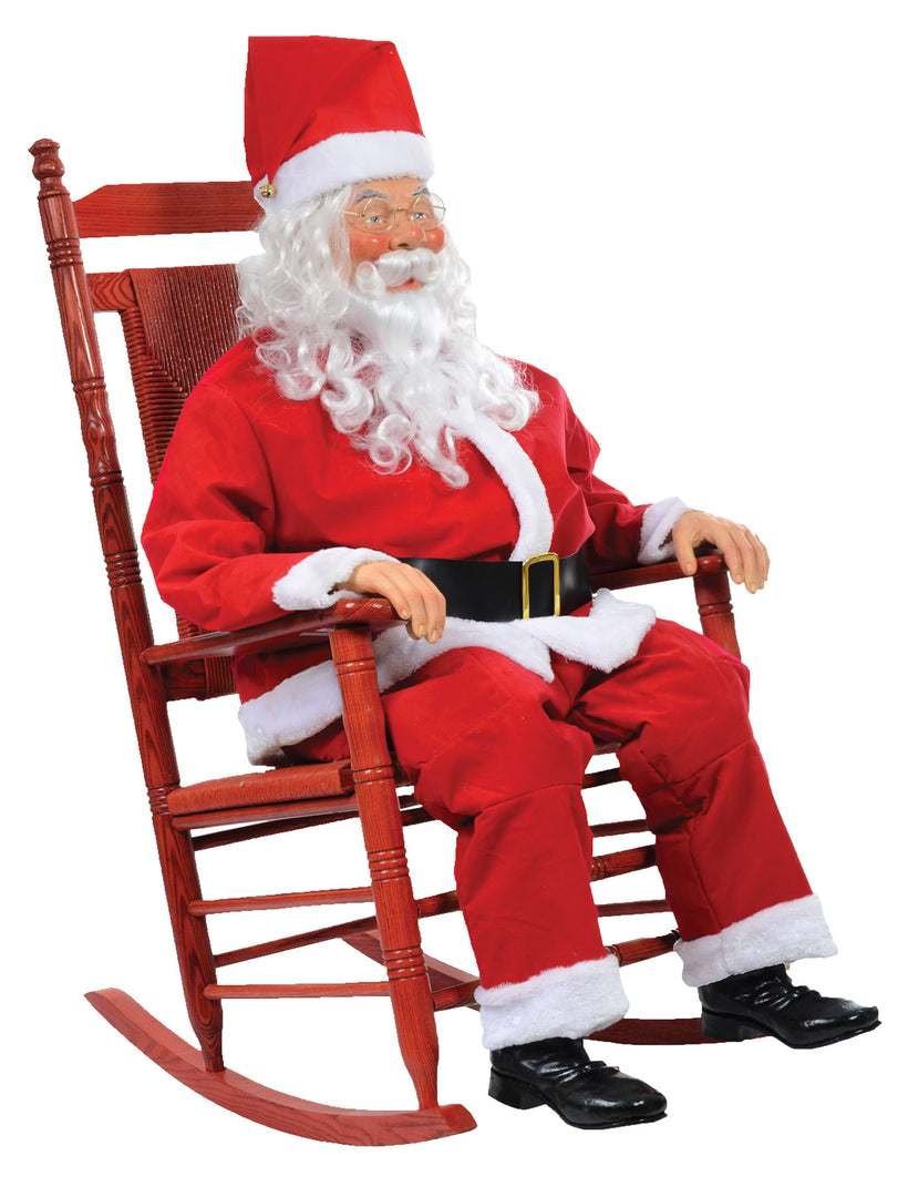 Morris Rocking Chair Santa Animated Prop Christmas Decorations 2 Morris Rocking Chair Santa Animated Prop Christmas Decorations