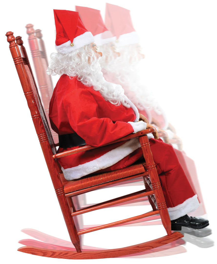 Morris Rocking Chair Santa Animated Prop Christmas Decorations 3 Morris Rocking Chair Santa Animated Prop Christmas Decorations