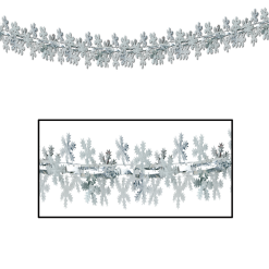 Beistle Snowflake Metallic Chain Garland Metallic Decor